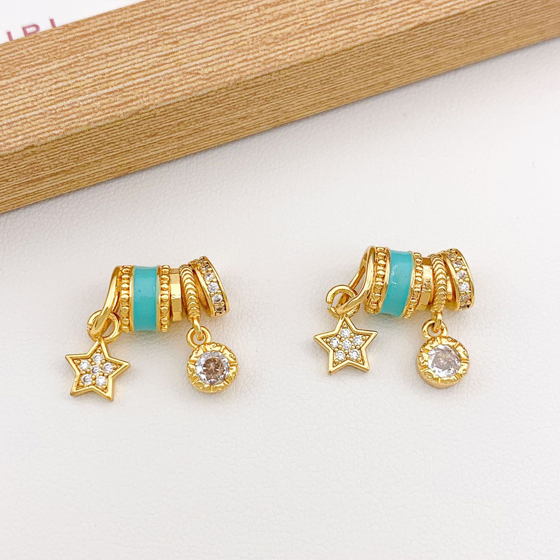 Wholesale Pendant Square Heart Micro-Paved Zircon DIY Jewelry