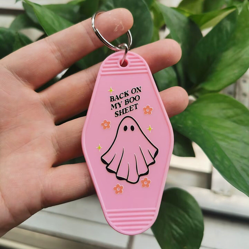 Wholesale Retro Hotel UV Printing Halloween Keychains ACC-KC-MeiXin003
