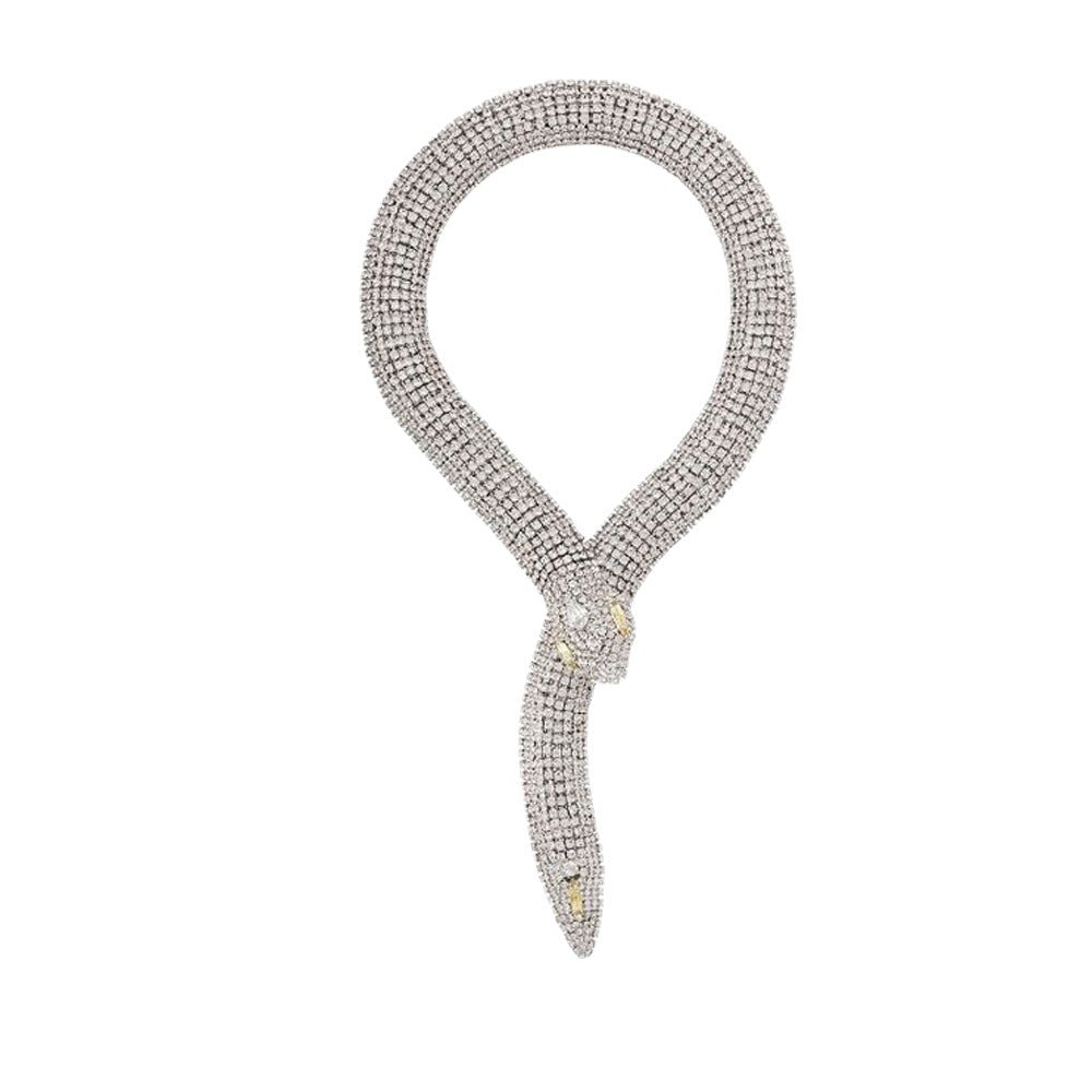 Wholesale  personality hip-hop exaggerated necklace sexy diamond snake necklace