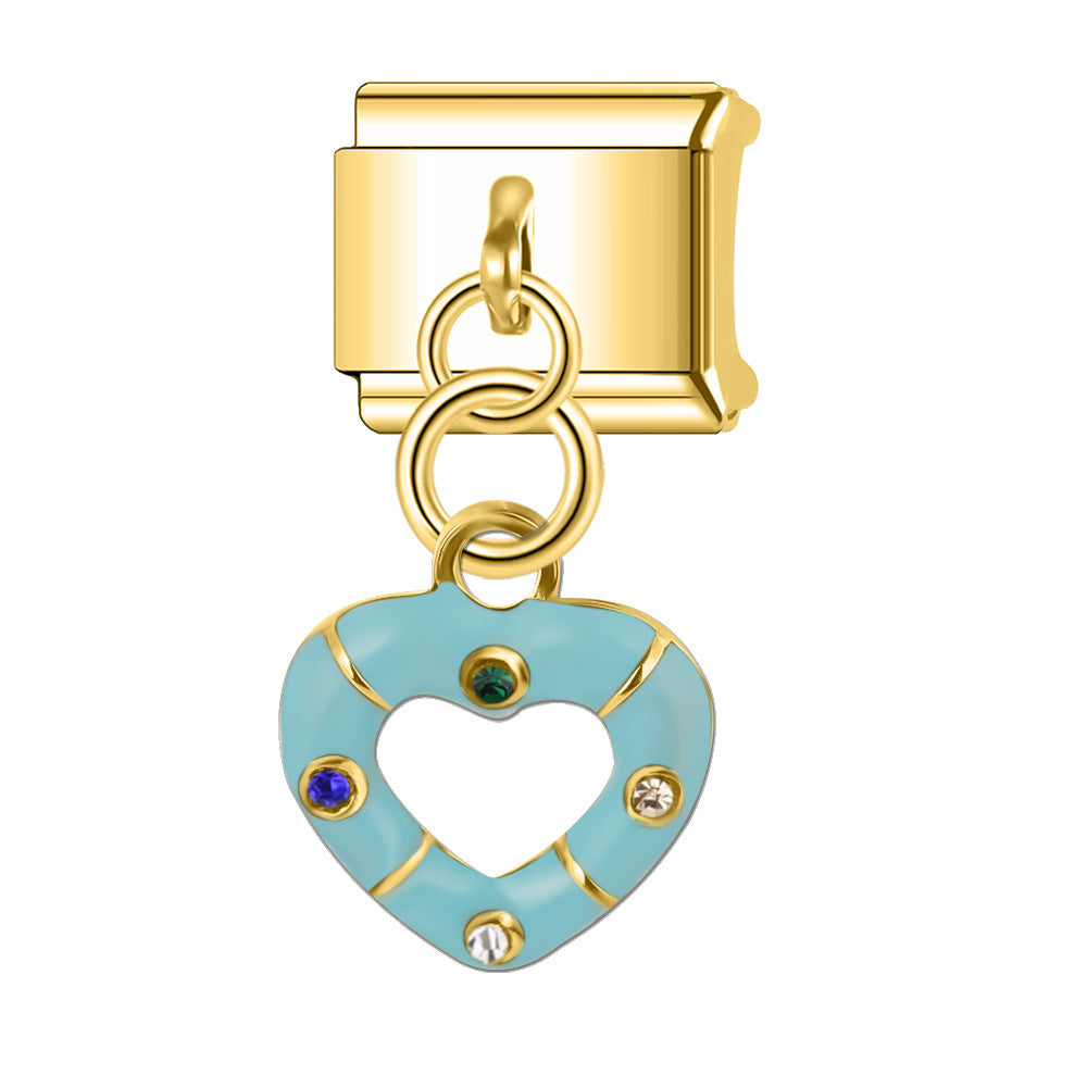 Wholesale Italian Charm Bracelet 9mm DIY Splicing Cute Creative Stainless Steel Composable Bracelet