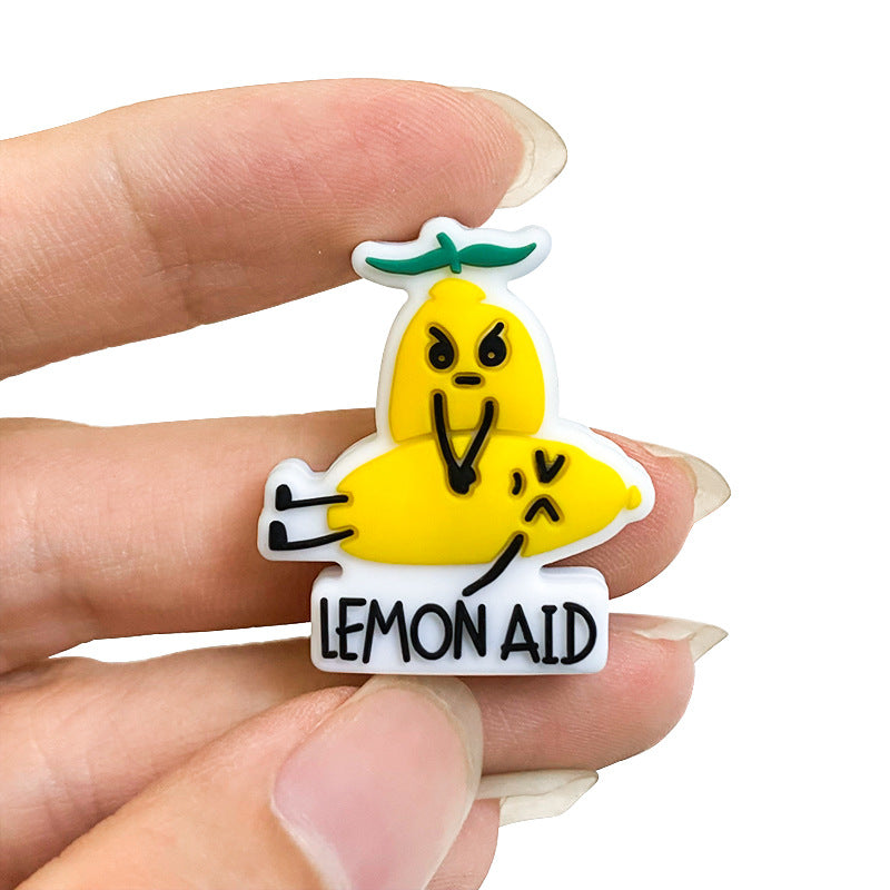 Wholesale 10pcs Lemon Silicone Cartoon Focal Beads ACC-BDS-WDX258