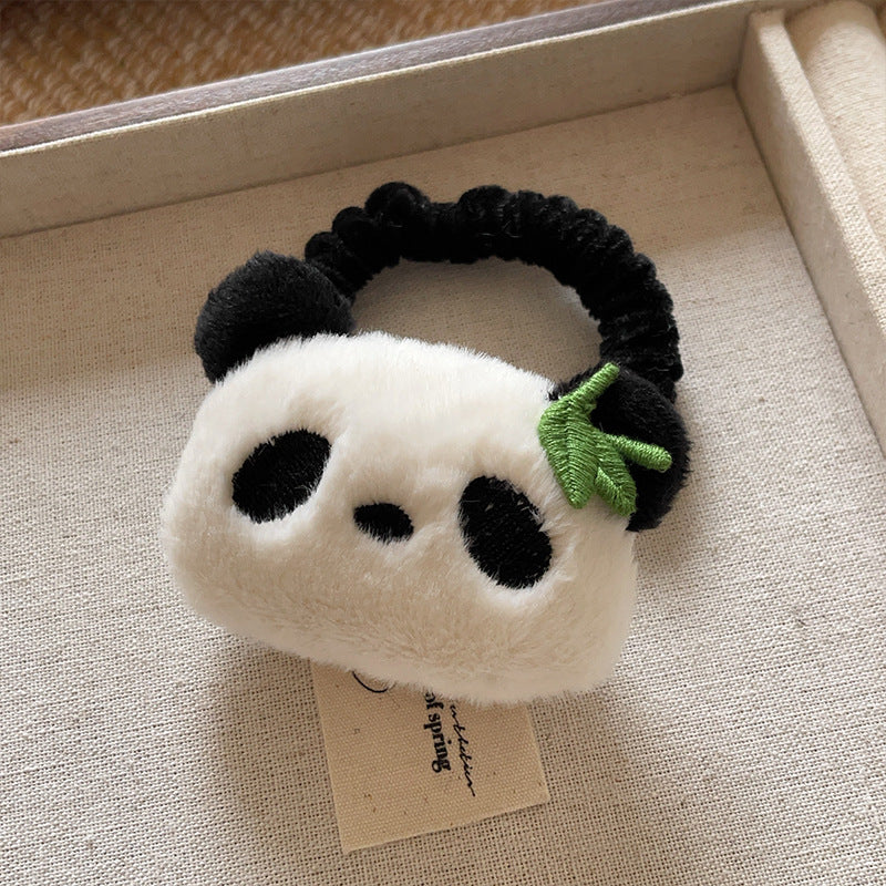 Wholesale Plush Panda Bear Hair Accessories Set For Women Cute Claw Clip Scrunchie Bow Everyday Styling Boutique Resale