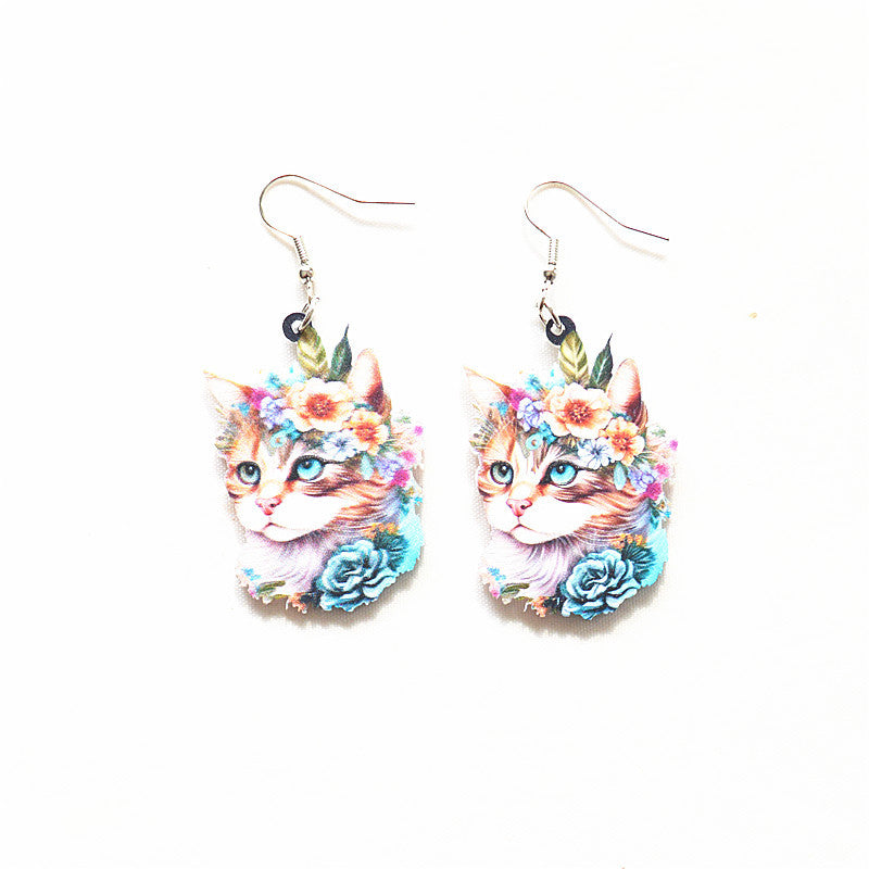 Wholesale Animal Earrings Creative Acrylic Cartoon Earrings ACC-ES-XN019
