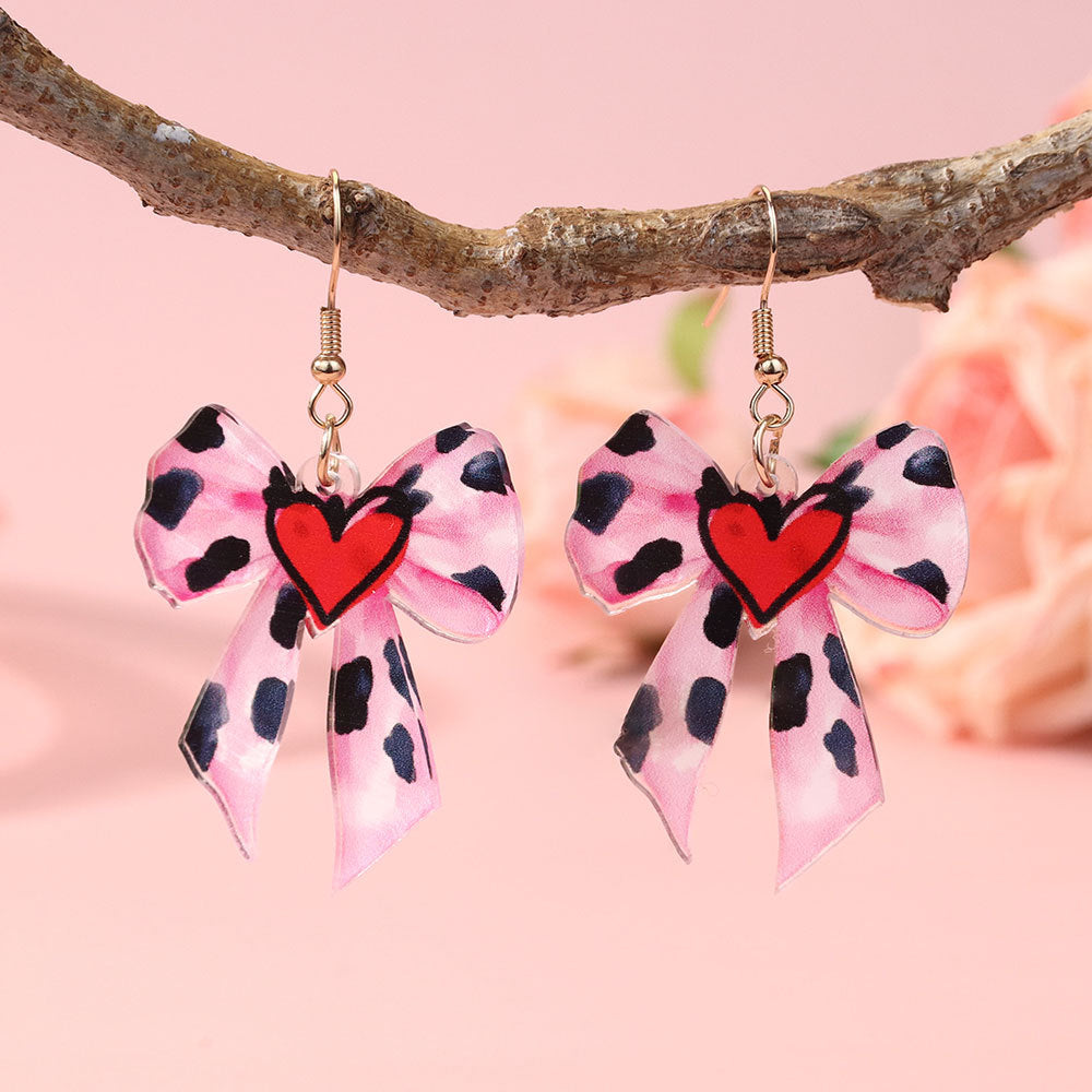 Wholesale Creative Love Bow Earrings