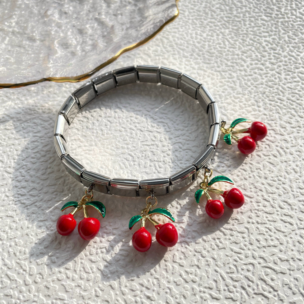 Wholesale 9mm Italian Charm Starter Bracelets DIY square Single Section Creative Stainless Steel Composable Bracelet