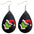 Wholesale Christmas Green Frog Leather Earrings