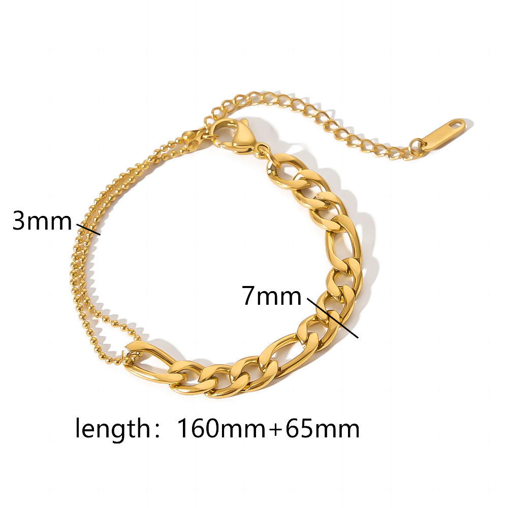 Wholesale 18K Gold Stainless Steel Chain Bracelet ACC-BT-LiQuan003