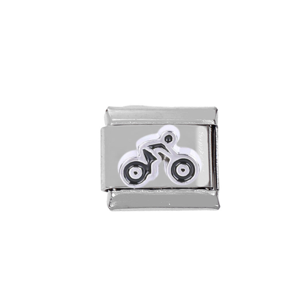 Wholesale 5pcs Italian Charm Bracelet Charm Module Stainless Steel Sports Bracelet 9mm DIY Pattern Free Stitching Detachable Composable Bracelet ACC-BT-DaLiang018