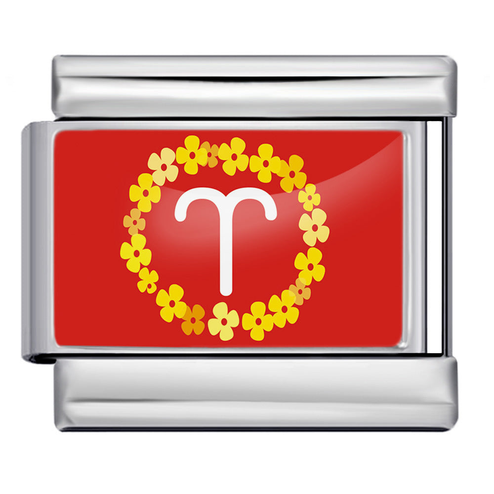 Wholesale Italian Charm Bracelet 9mm DIY 12 Contion Series  Creative Stainless Steel Composable Bracelet