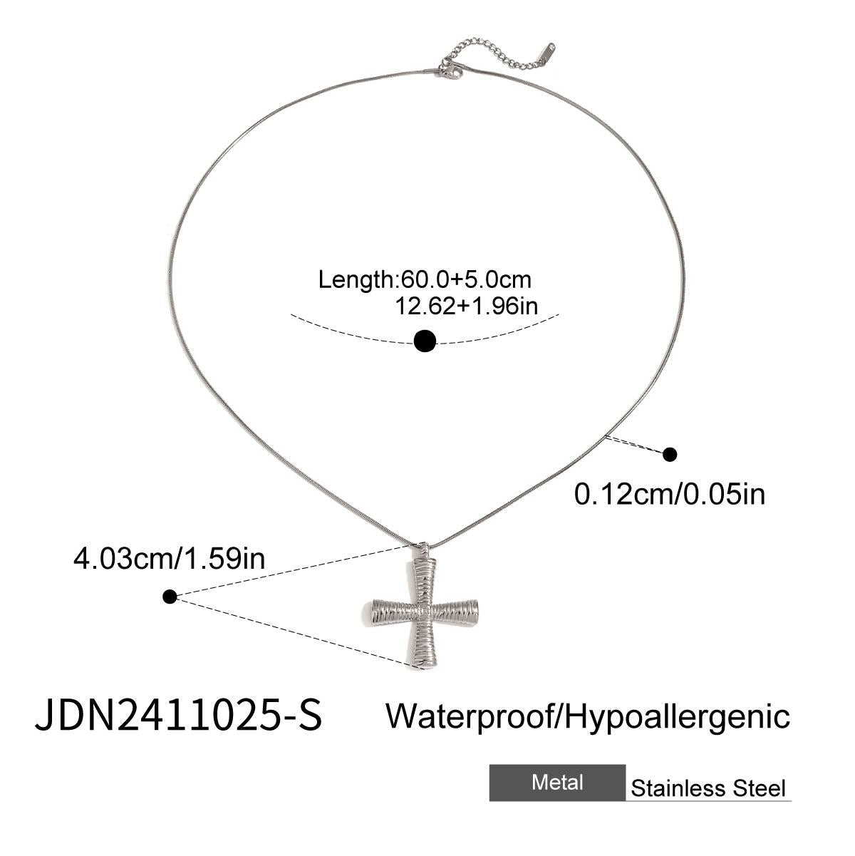 Wholesale cross stainless steel necklace