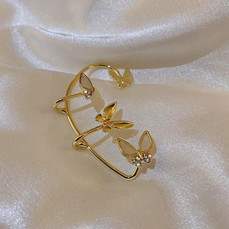 Wholesale  diamond butterfly  Bow  earrings