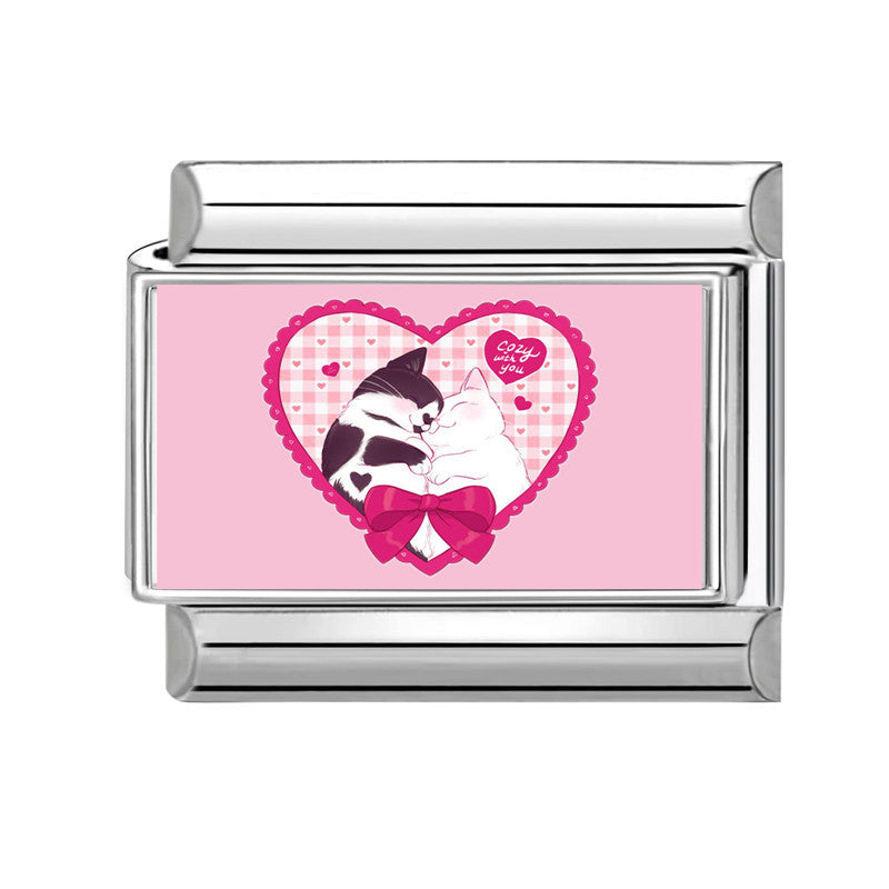 Wholesale 9mm Italian Charm Starter Bracelets DIY Heart Series Stainless Steel Composable Bracelet