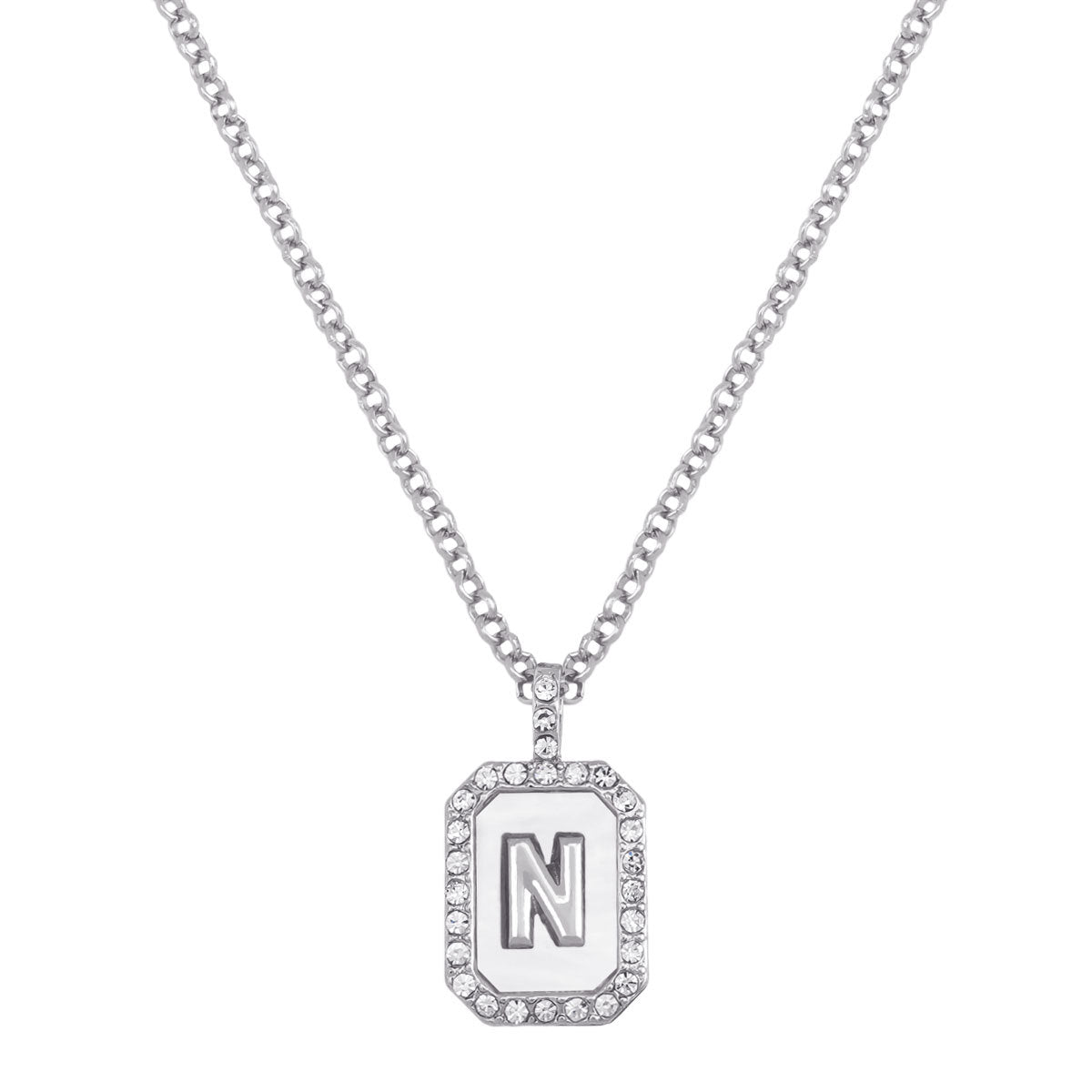 Wholesale Letter Diamond Set Alloy Necklace ACC-NE-JiaQi001