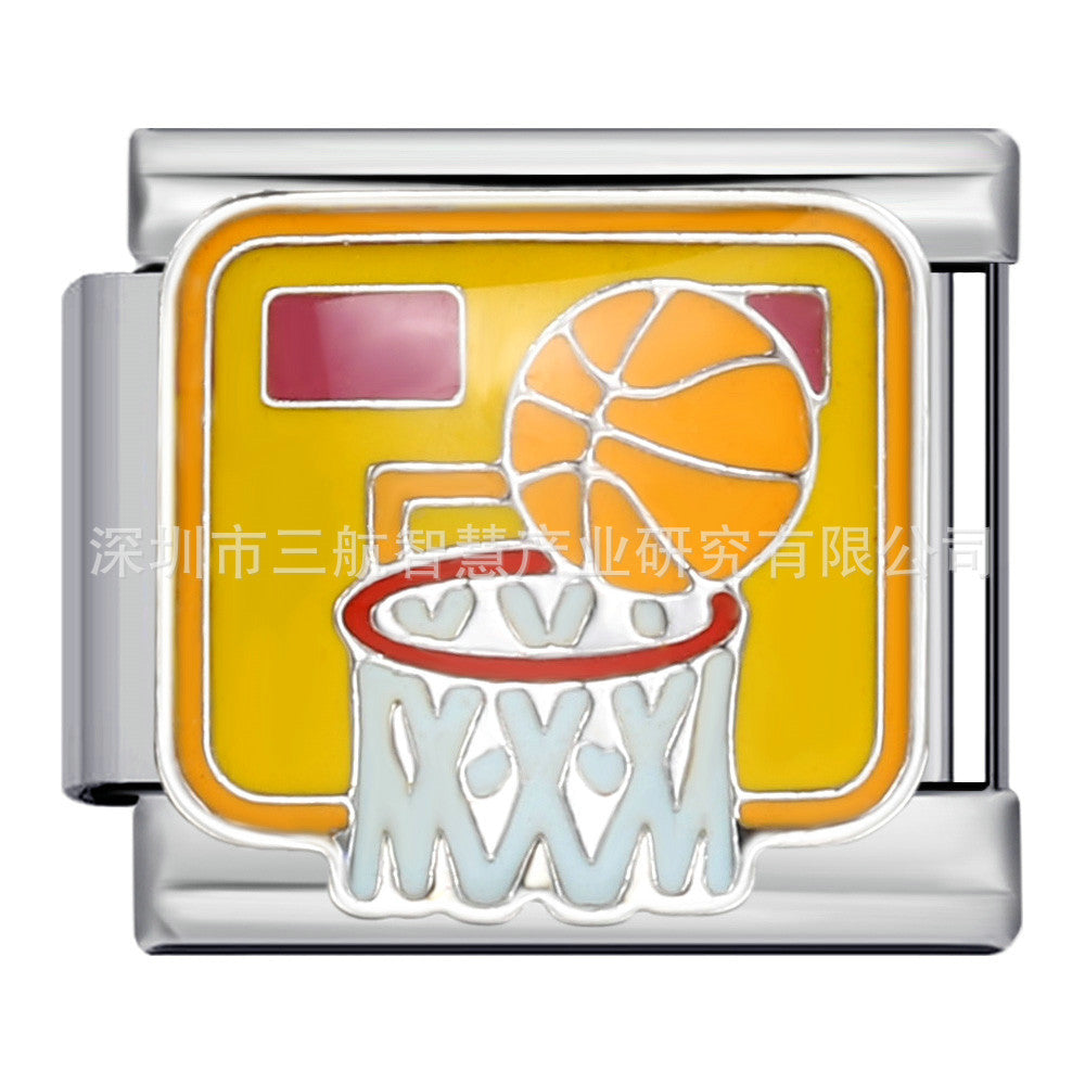 Wholesale 5pcs Italian Charm Bracelet 9mm DIY Splicing Bowling Ball Stainless Steel Composable Bracelet