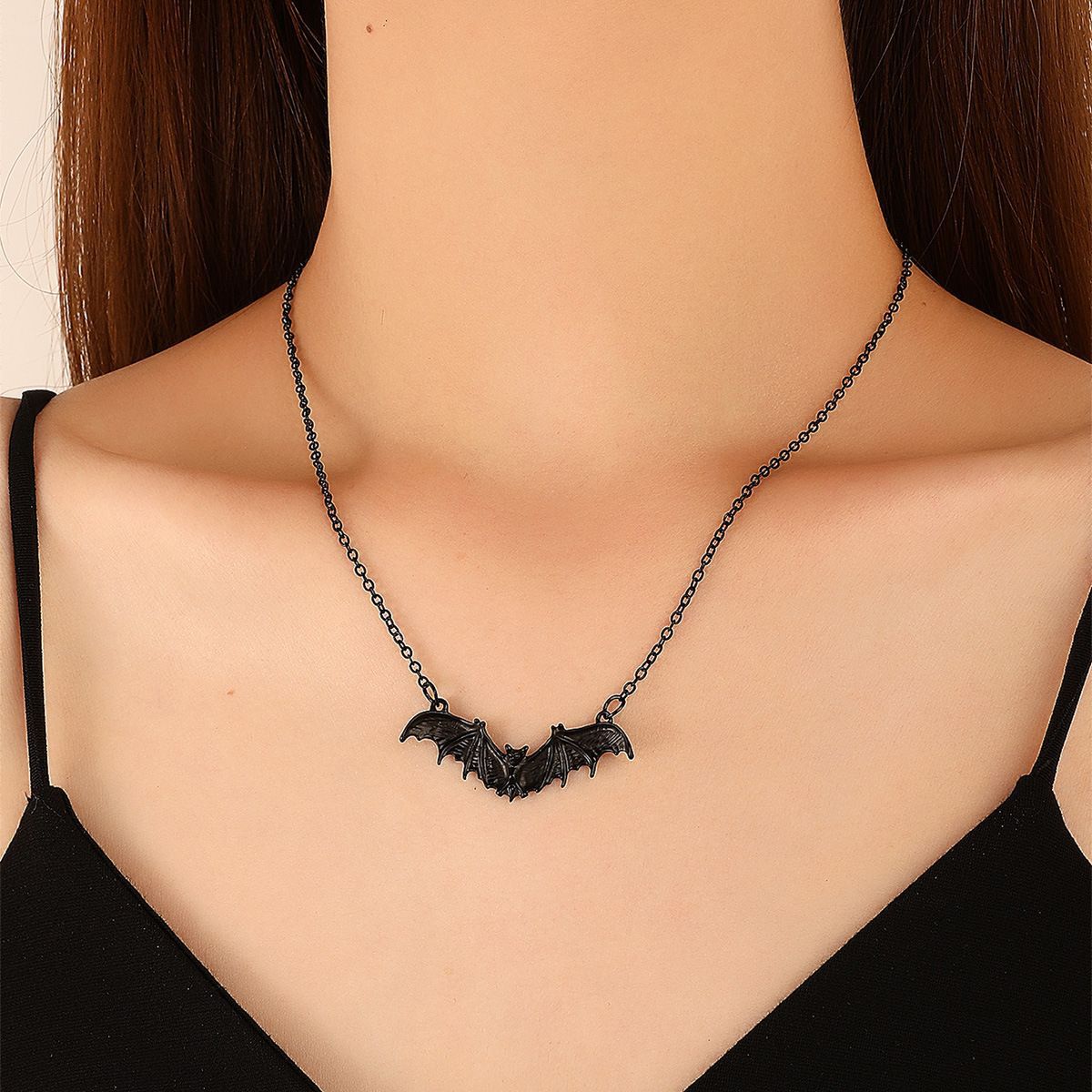 Wholesale Punk Bat Clavicle Chain Necklace  Gothic Fashion Accessory for Women Gift Boutique Resale