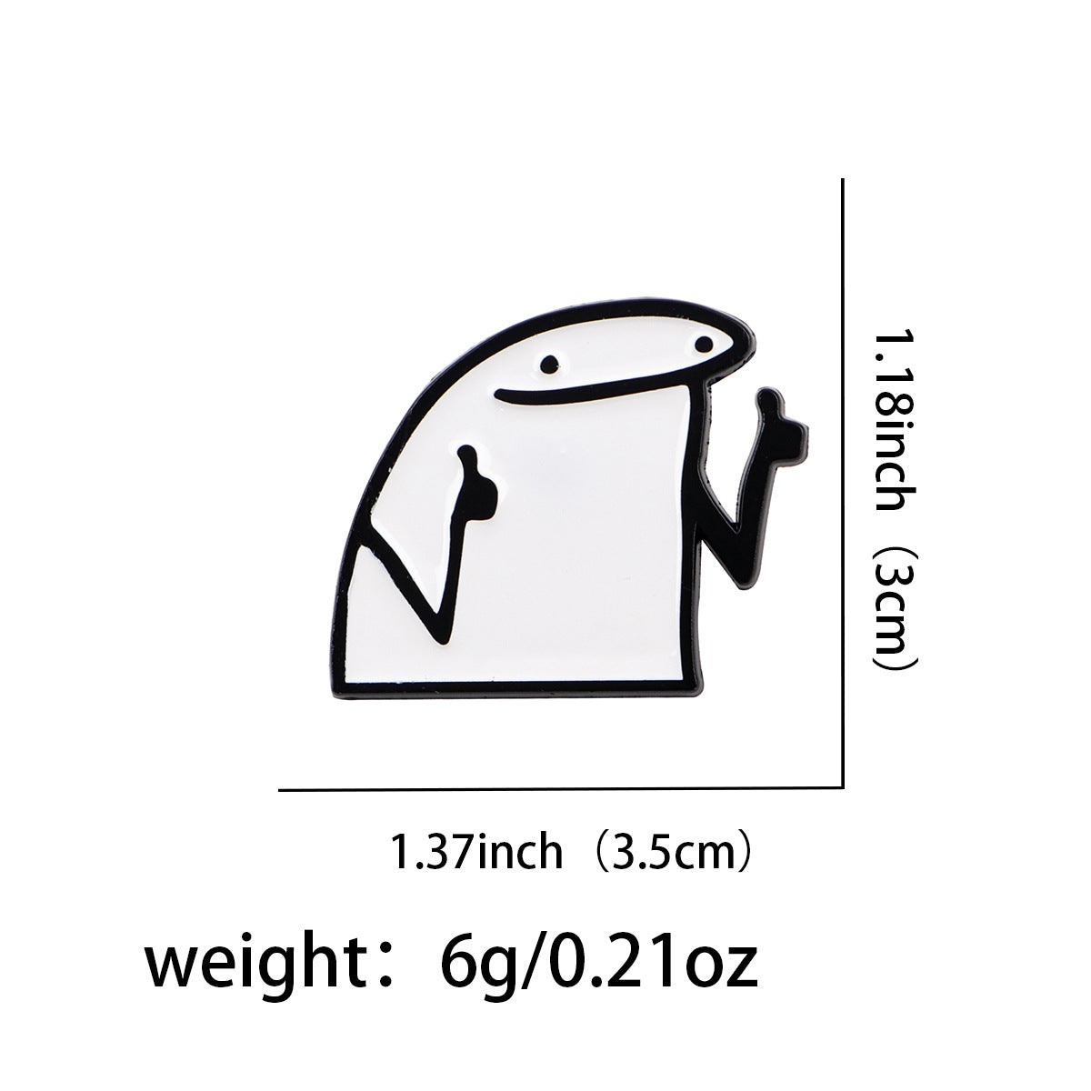 Wholesale 5pcs Simple line drawing cartoon brooch