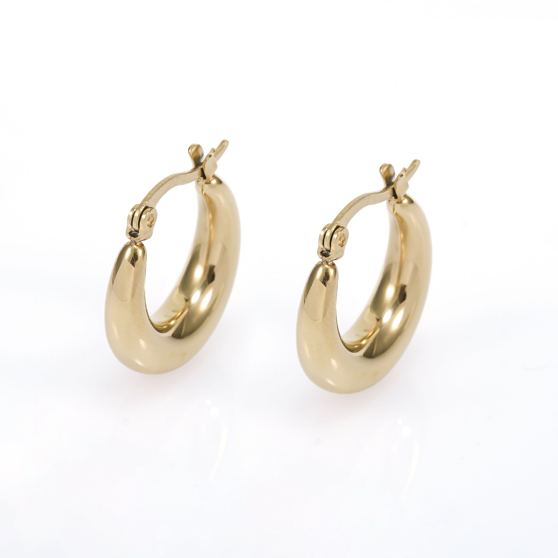 Wholesale  stainless steel  luxury style 18k gold earrings