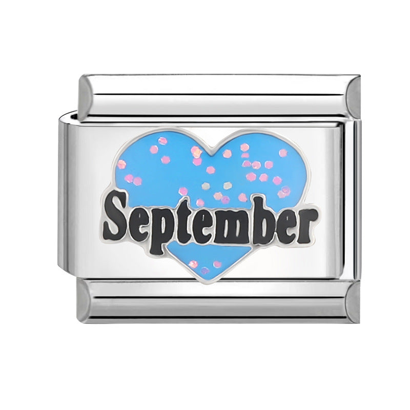 Wholesale  Italian Beaded Bracelet 9mm DIY Splicing Removable Stainless Steel Combinable Bracelet