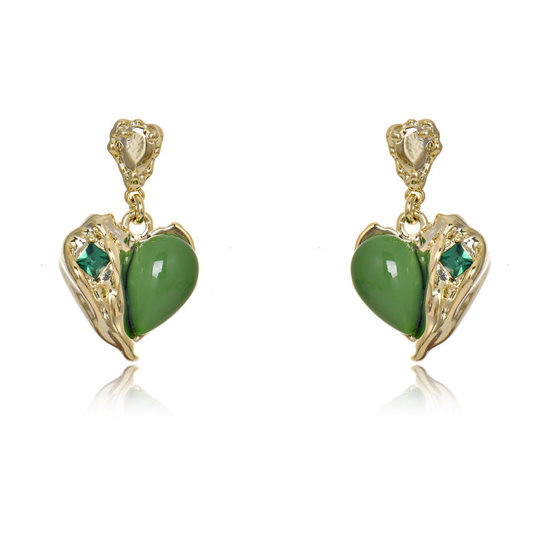 Wholesale Love Silver Needle Resin Heart Earrings ACC-ES-Jiuj002