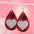 Wholesale Valentine's Day Plaid Love Water Drop Leather Double Sided Earrings
