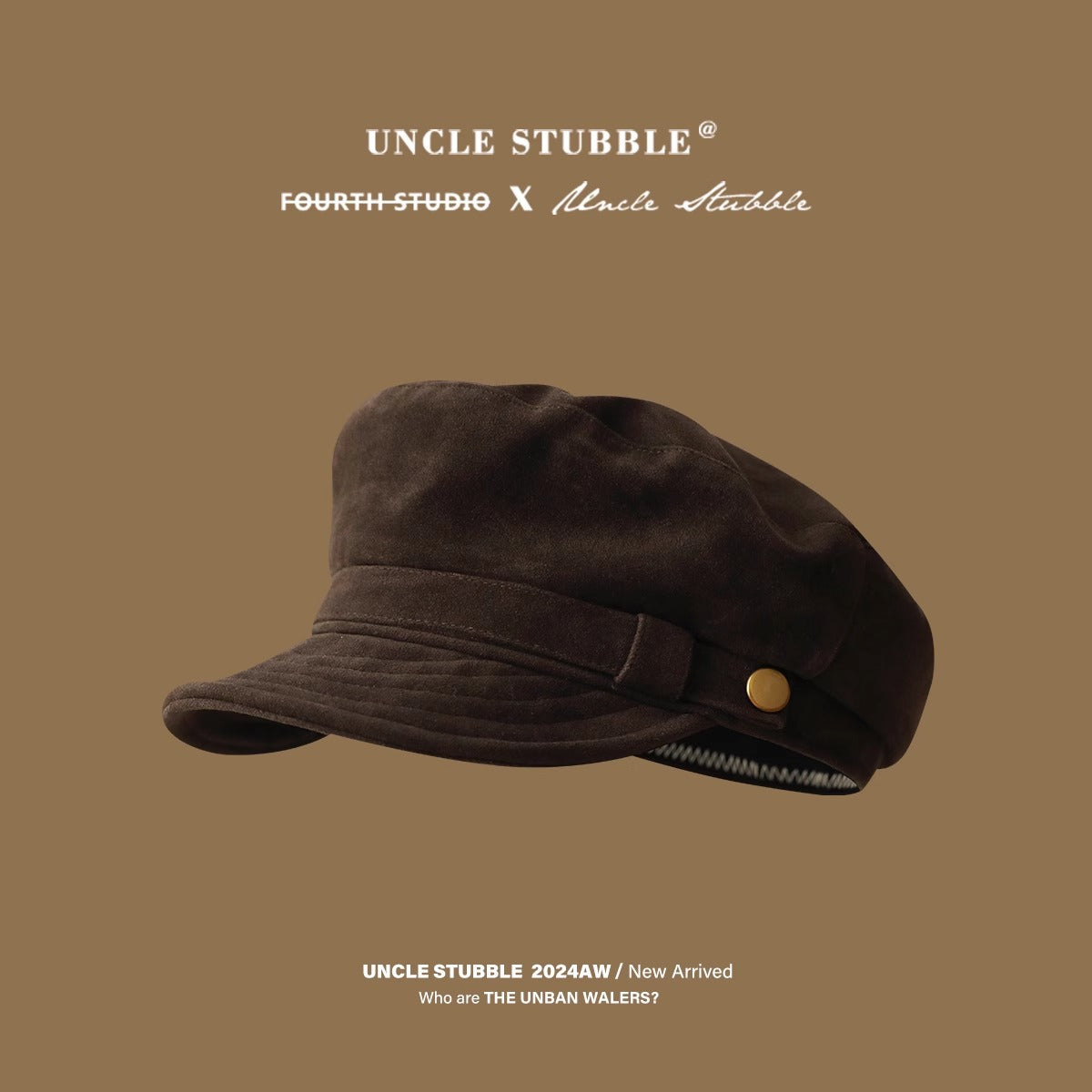 Wholesale retro British style flat top navy hat octagonal hat