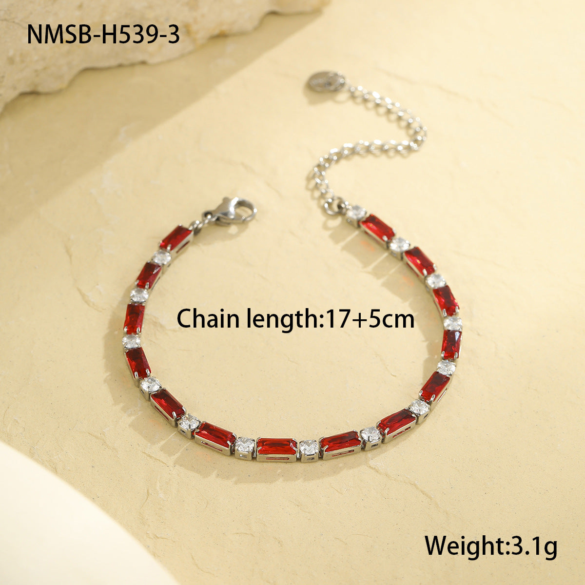 Wholesale  Color Zircon Bracelet Stainless Steel Bracelet