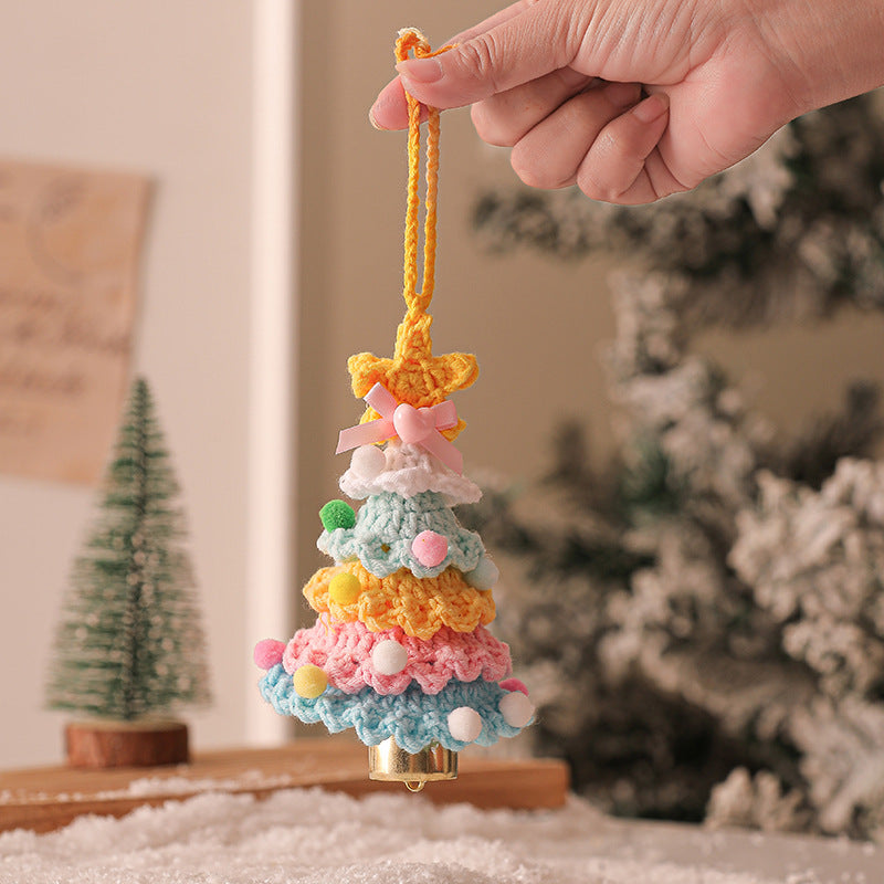 Wholesale  Plush  Pendant Wool Crocheted Christmas Tree Ornaments Decorations