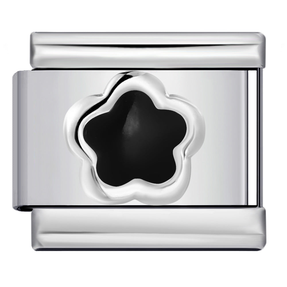 Wholesale Italian Charm Bracelet 9mm DIY Splicing Removable Flowers Stainless Steel Composable Bracelet