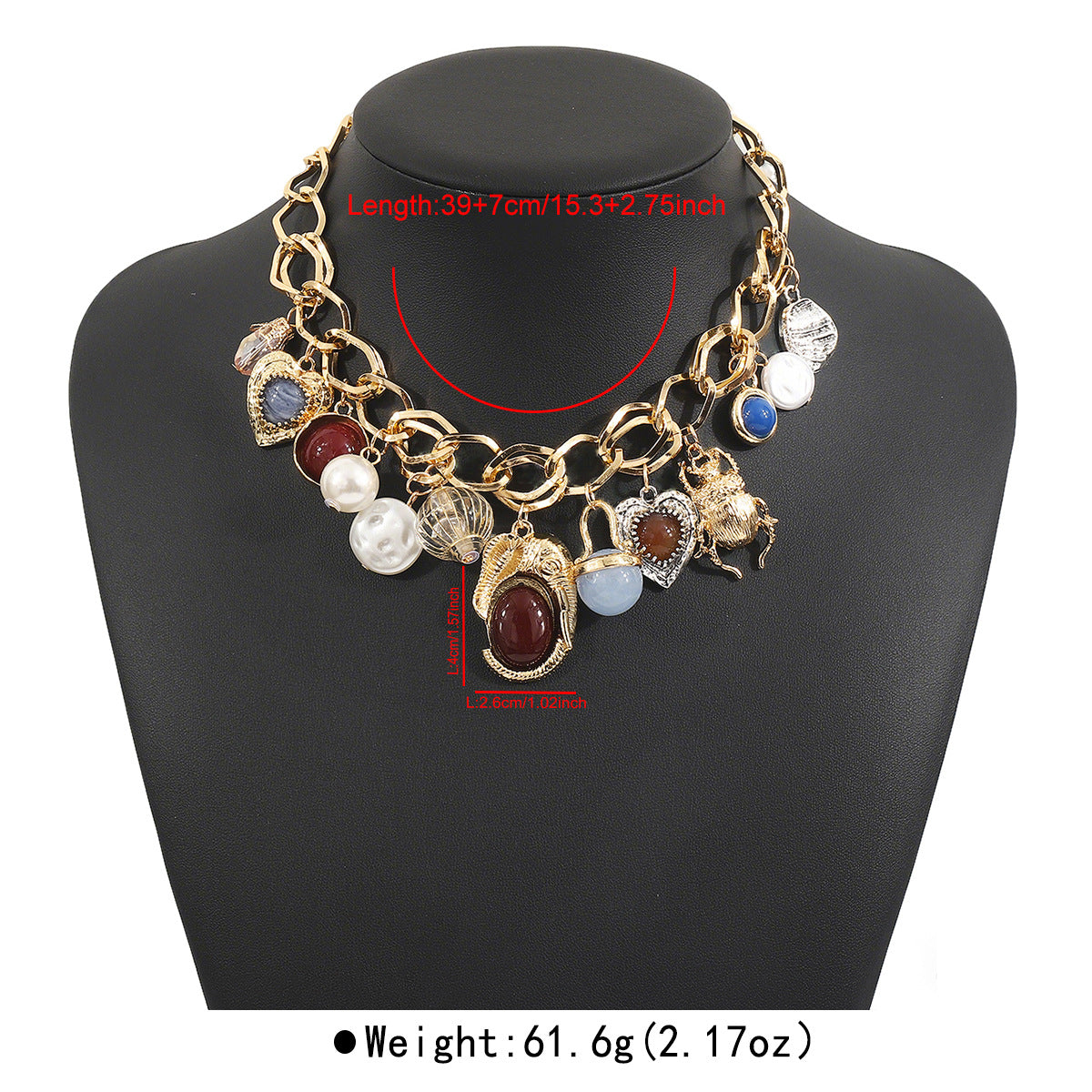 Wholesale retro pearl gem pendant earrings
