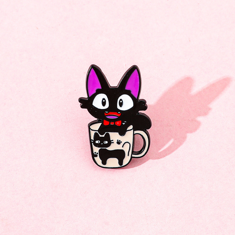 Wholesale Cute Teacup Cat Alloy Brooch