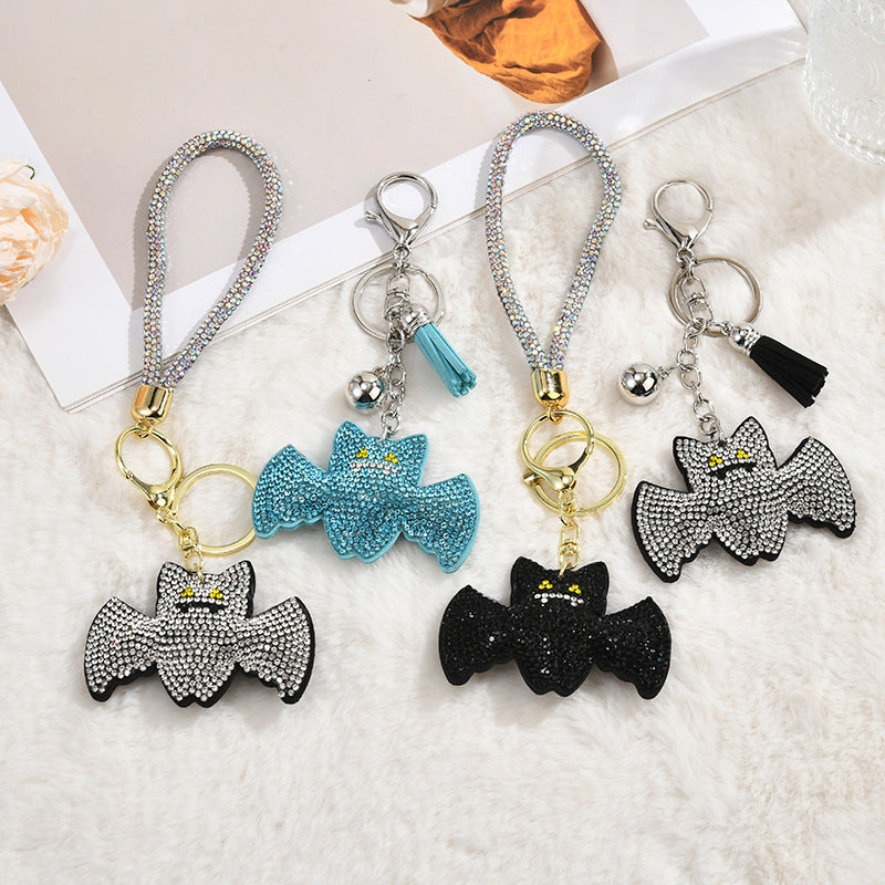 Wholesale  Fashion High-End Hot Diamond Korean Velvet Love Pendant Dog Key Chain