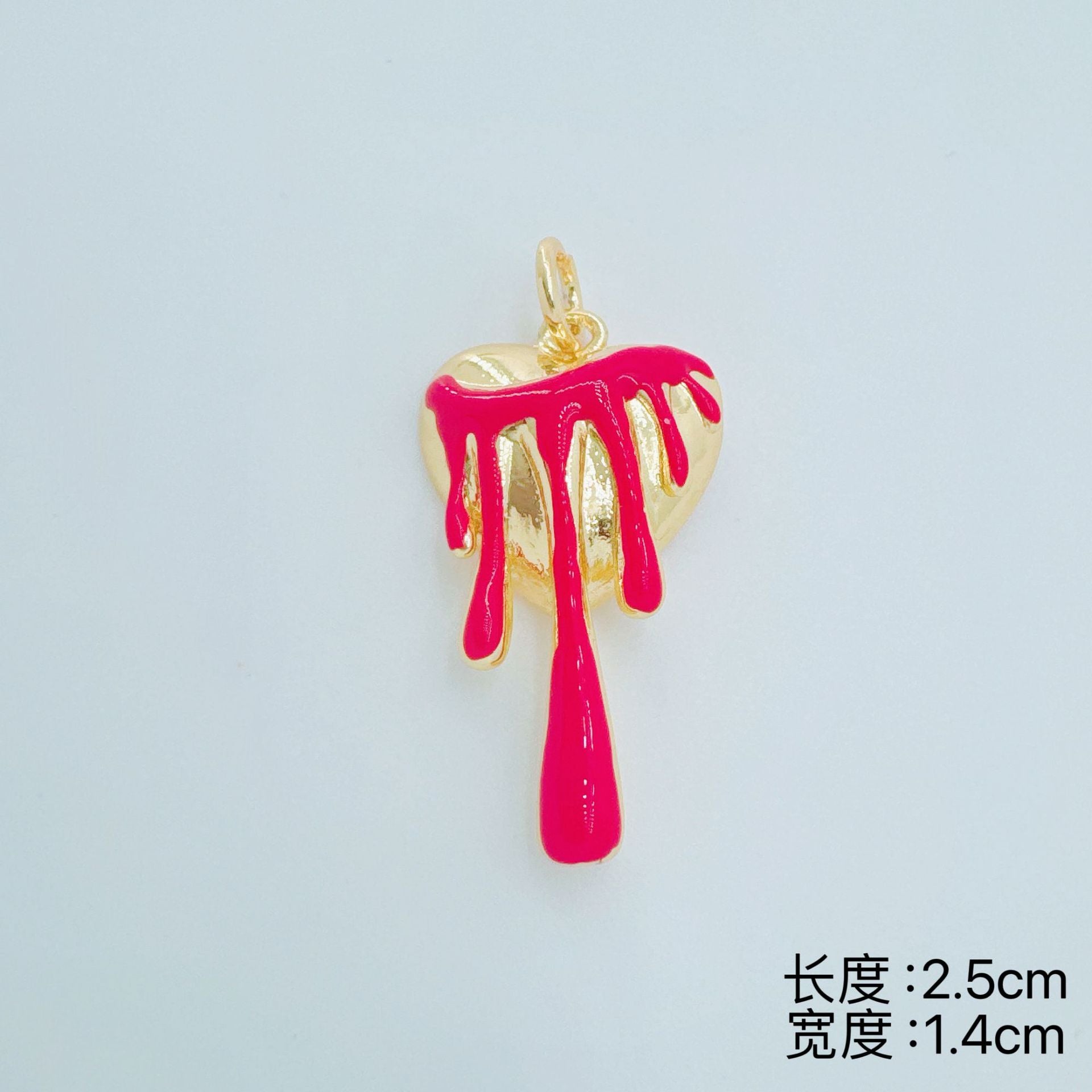 Wholesale Chic Red Crown Heart Pendant Necklace Gold Plated Copper Fashion Accessory