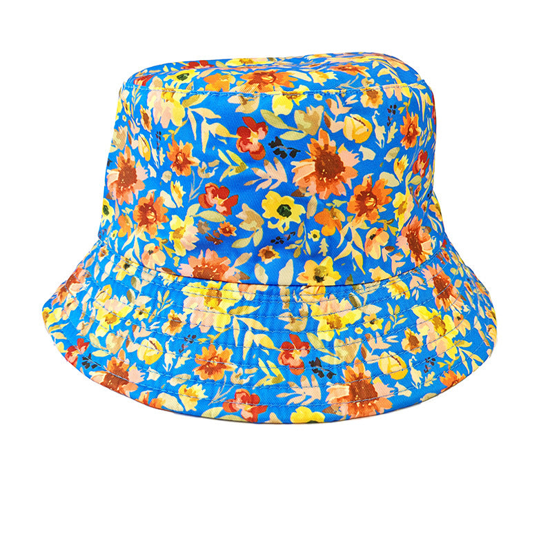 Wholesale Pastoral Print Reversible Bucket Hat,  Wide Brim Sun Protection Fashion Accessory for Outdoor,  Gift Boutique Resale