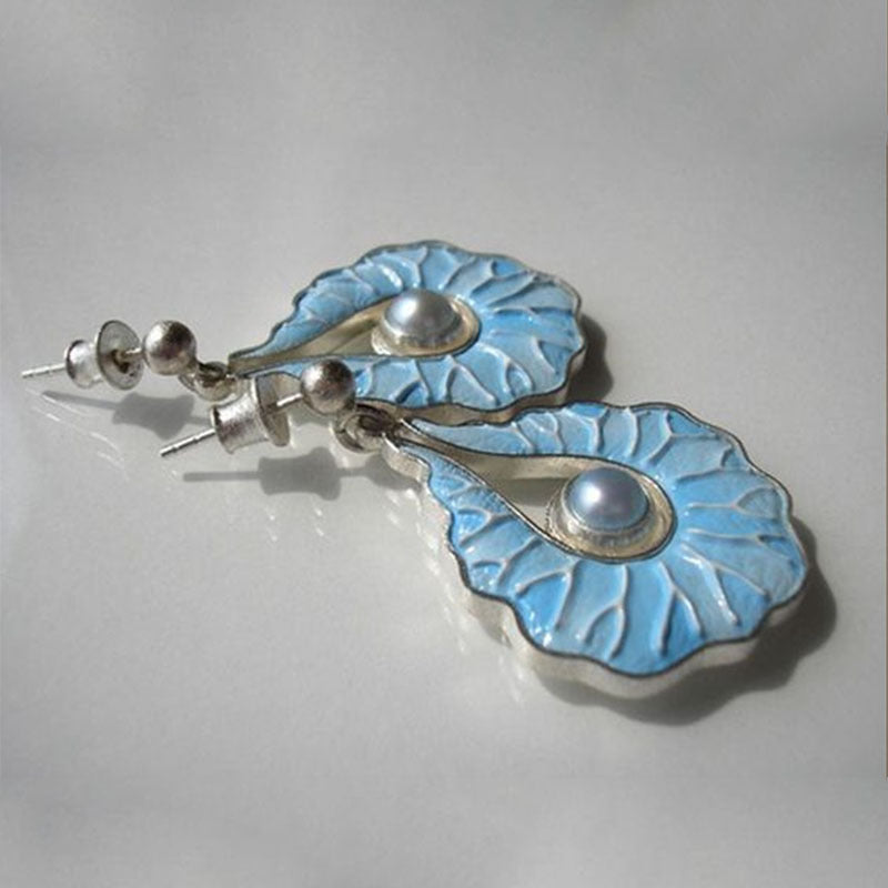 Wholesale  Blue Butterfly Distinctive Earrings Creative Asymmetric Insect Wings Earrings