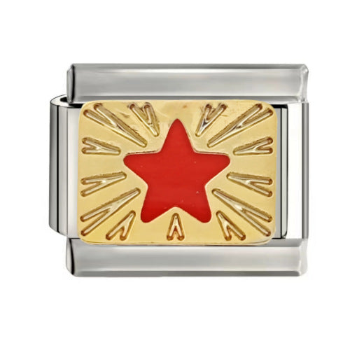 Wholesale talian Charm Starter Bracelets DIY square Single Section Creative Stainless Steel Composable Bracelet