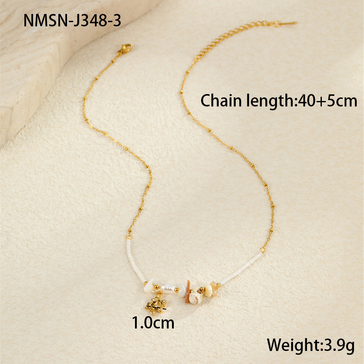 Wholesale  Summer Ocean Style Dopamine Dripping Oil Starfish Stainless Steel Necklace