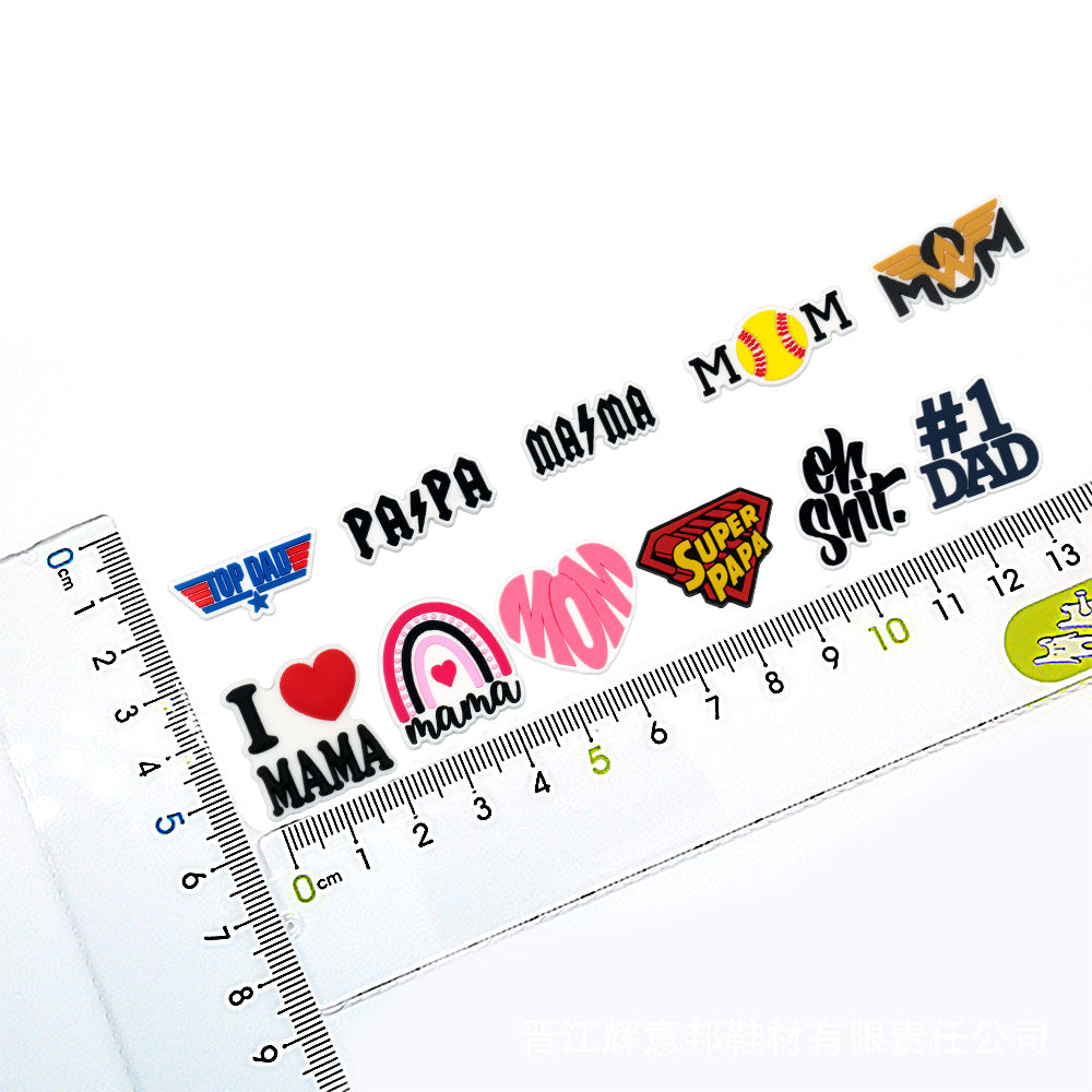 Wholesale 100pcs Random Father's Day Mother's Day Shoes Accessories Shoes Charms