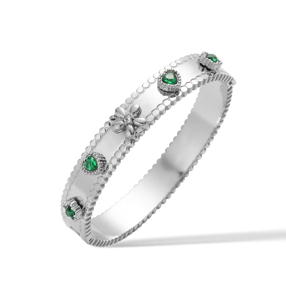 Wholesale 18K Gold Plated Zirconia Stainless Steel Bracelet