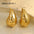 Wholesale  18K gold water drop texture stainless steel irregular earrings