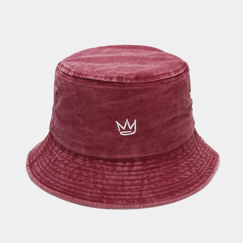 Wholesale Crown Embroidered Fisherman Hat