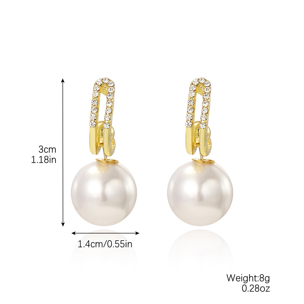 Wholesale colorful pearl pendant exaggerated exquisite earrings