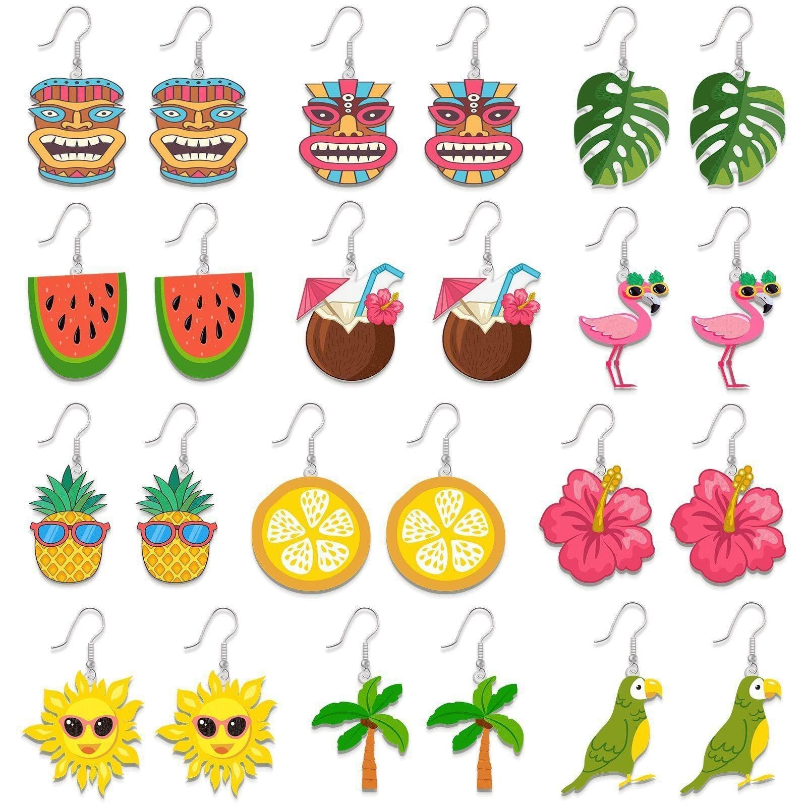 Wholesale Christmas acrylic earrings personality trend travel design earrings