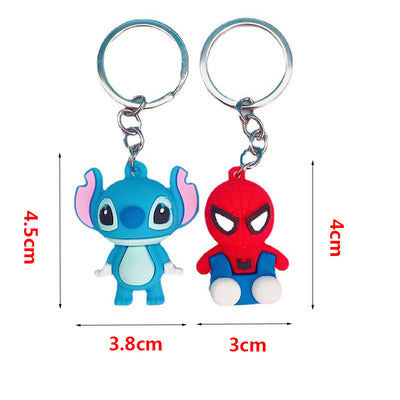 Wholesale creative cartoon three-dimensional keychain