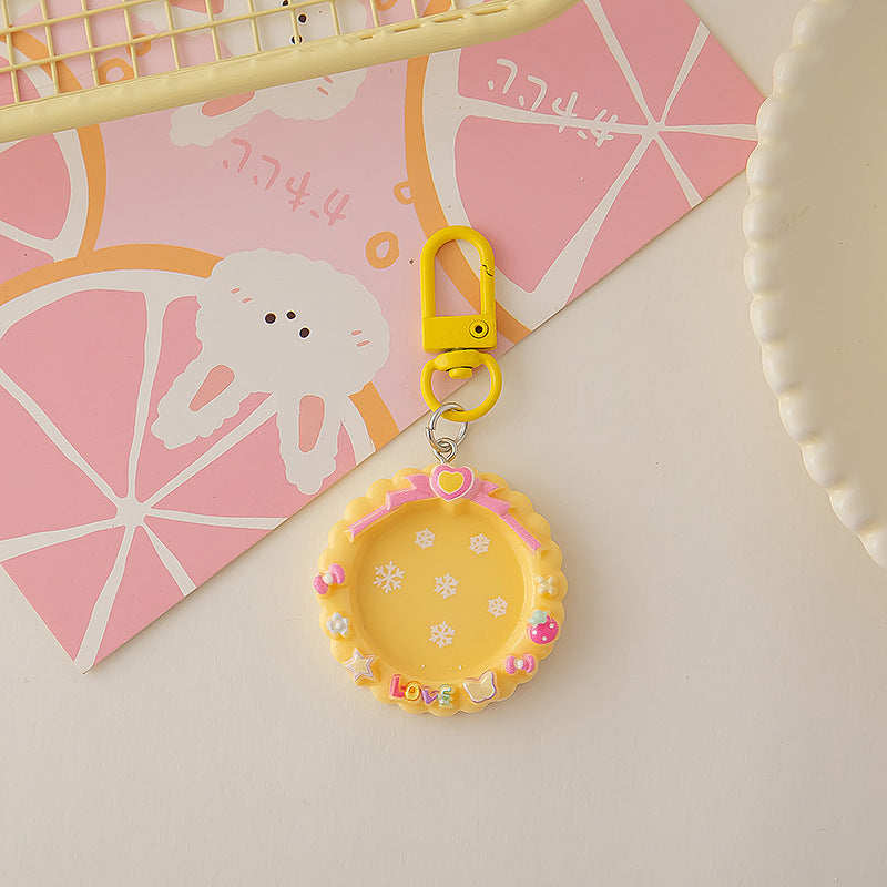 Wholesale Macaron Color Cartoon Luminous Photo Frame Keychain