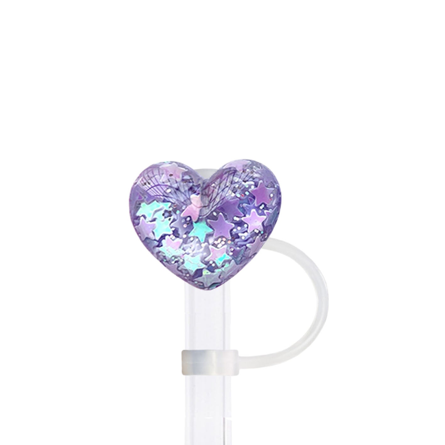 Wholesale 10pcs Five-pointed star sequins Straw Cover Straw Tube Cap