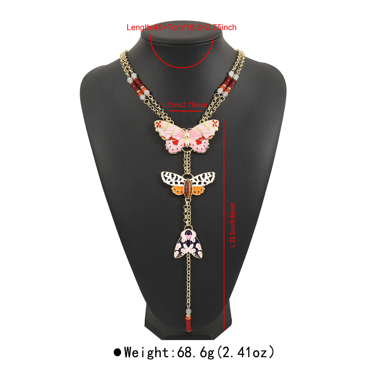 Wholesale Butterfly Drop Earrings and Exquisite Necklace
