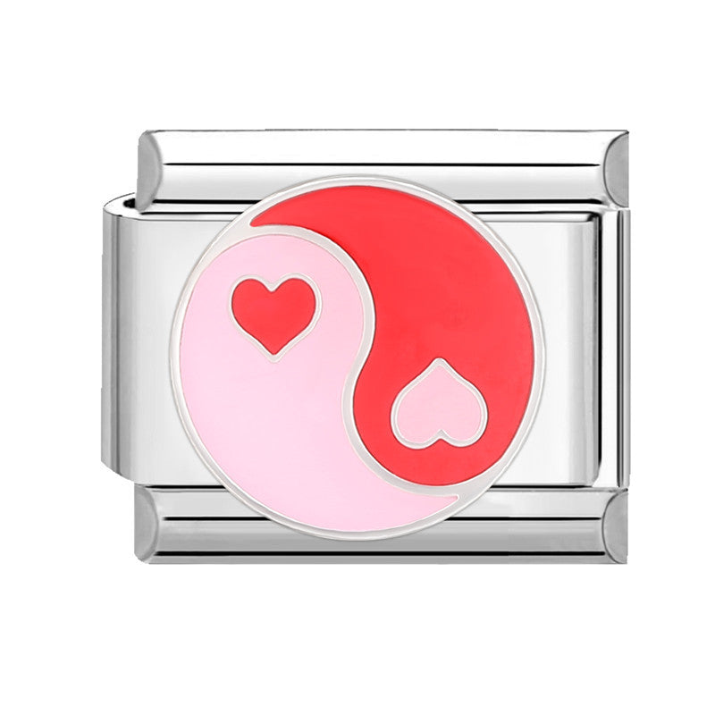 Wholesale Italian Charm Bracelet 9mm DIY Splicing Red Series Titanium Steel Composable Bracelet