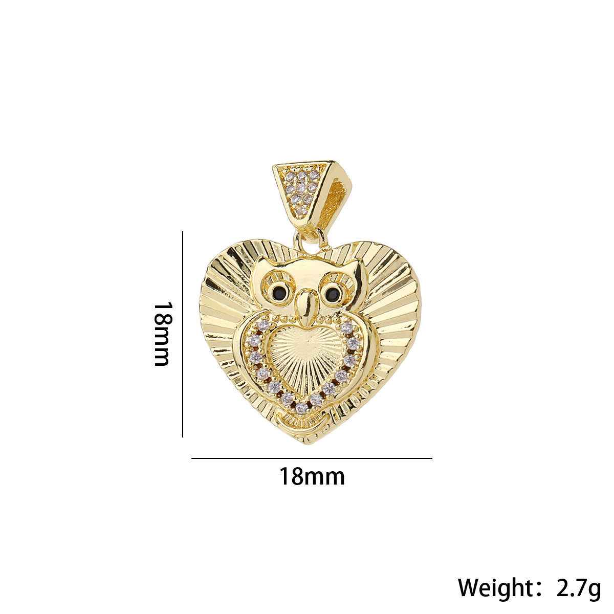 Wholesale Vintage Cross Pendant Gold Plated Brass Zircon DIY Necklace Fashion Accessory