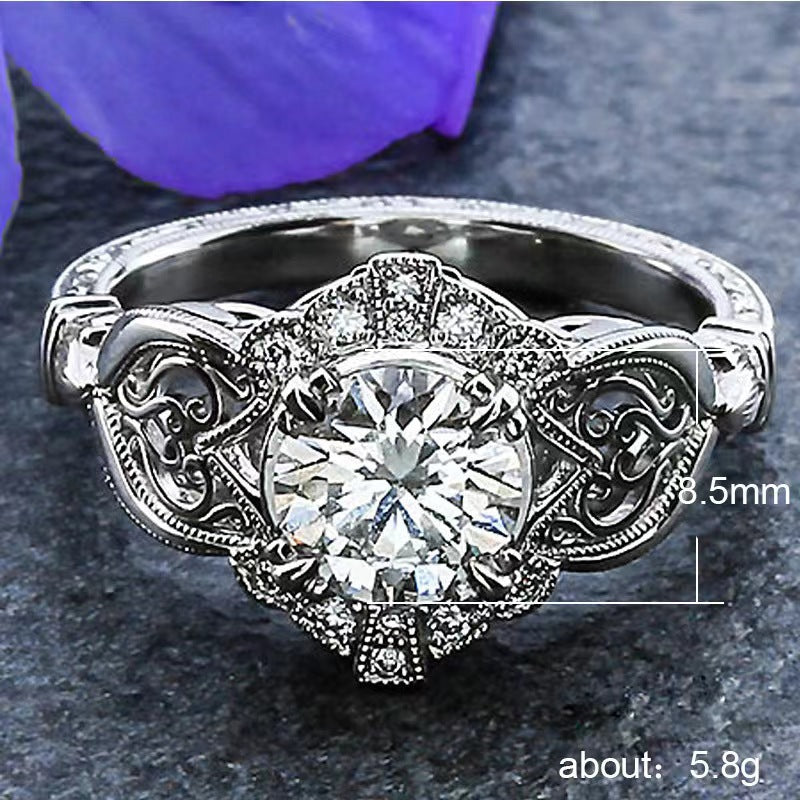 Wholesale  light luxury shiny zircon ring