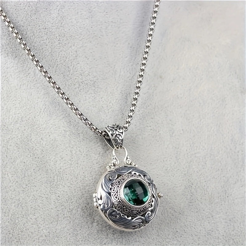 Wholesale Openable incense ball wrapped branch pattern hollow necklace
